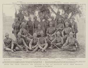 Etter Tirah-kampanjen, offiserene for 2nd Battalion Royal Irish Regiment av English Photographer