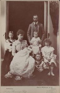 Albert Edward og prinsesse Alexandra med familien av English Photographer