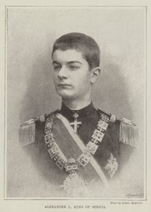 Alexander I, konge av Servia av English Photographer