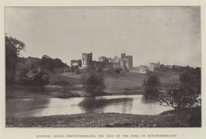 Alnwick Castle, Northumberland, setet til hertugen av Northumberland av English Photographer