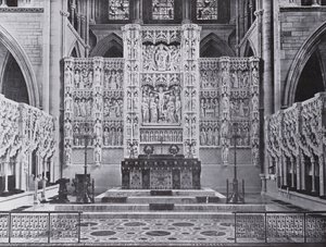 Alter og Reredos, Truro-katedralen (s/hvitt-bilde) av English Photographer