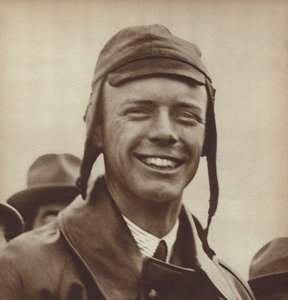 Den amerikanske flygeren Charles Lindbergh, den første mannen som fløy alene over Atlanterhavet av English Photographer