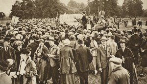 Antikrigsmøte i Hyde Park (sepia-bilde) av English Photographer