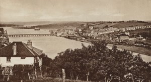 Bideford fra Upcott, Looking North (s/hv-bilde) av English Photographer