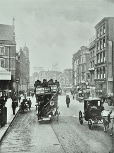 Bishopsgate: nord fra Liverpool Street, London, 1890 av English Photographer