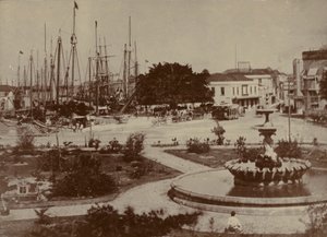 Bridgetown Harbour, rundt 1900 av English Photographer