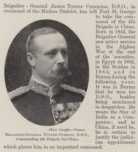 Brigadegeneral Turner Cummins, DSO, kommanderende 4. brigade for Kina av English Photographer