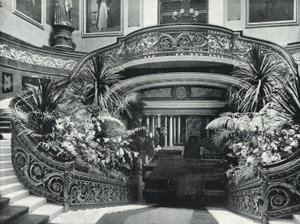 Buckingham Palace, Grand Staircase (s/hvitt bilde) av English Photographer
