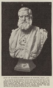 Byste av rådmann Sir Robert N Fowler, Baronet, MP av English Photographer