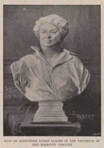 Byste av Alexandre Dumas plassert i vestibylen til Her Majesty