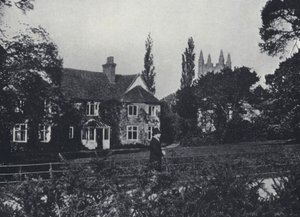 Canon Kingsley og hans hjem, Eversley Rectory, Hampshire (s/hvitt-bilde) av English Photographer