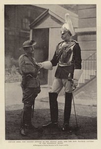 Kaptein Ames, den høyeste offiseren i den britiske hæren, og den ærede Maurice Gifford fra Rhodesian Horse av English Photographer