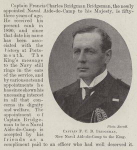 Kaptein F C B Bridgeman, New Naval Aide-de-Camp til kongen av English Photographer