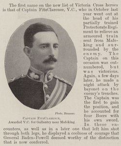 Kaptein FitzClarence, tildelt VC for tapperhet nær Mafeking av English Photographer
