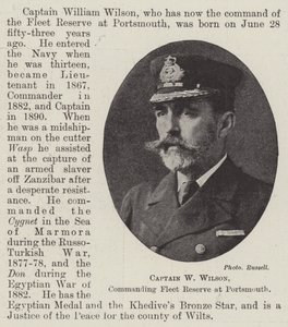 Kaptein W Wilson, kommanderende Fleet Reserve ved Portsmouth av English Photographer