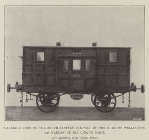 Vogn brukt på South-Eastern Railway av hertugen av Wellington som Warden of the Cinque Ports av English Photographer