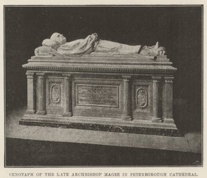 Cenotaph av avdøde erkebiskop Magee i Peterborough katedral av English Photographer