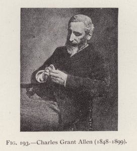 Charles Grant Allen (1848-1899), portrett (s/hvitt-bilde) av English Photographer