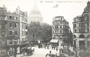 Cheapside og St Pauls Churchyard av English Photographer