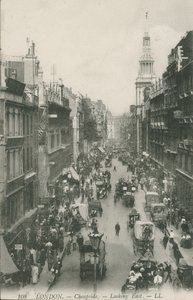Cheapside ser øst, London av English Photographer