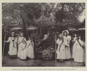 Barnas blomsterfest i Royal Botanic Societys Gardens, Regents Park, Mrs Garfords Dream of Beauty av English Photographer