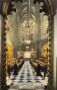 Kor fra under orgelloftet, Westminster Abbey, London (bilde) av English Photographer