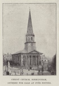 Christ Church, Birmingham, tilbys for salg til Five Pounds av English Photographer