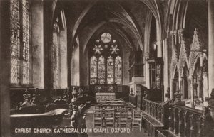Christ Church Cathedral, Latin Chapel, Oxford (s/hv-bilde) av English Photographer
