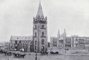 Church Square, Pretoria (s/hvitt bilde) av English Photographer
