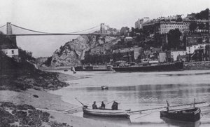 Clifton og hengebro (s/hvitt bilde) av English Photographer