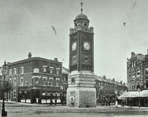 Clock Tower, The Broadway, Crouch End, 1890 av English Photographer