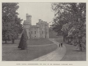 Cluny Castle, Aberdeenshire, setet til Sir Reginald Cathcart, Baronet av English Photographer