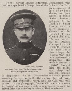 Oberst Neville F F Chamberlain, opprettet Companion of the Bath av English Photographer