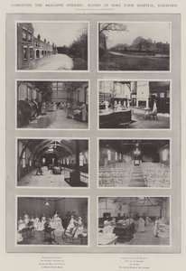 Bekjempelse av koppeepidemien, scener ved Gore Farm Hospital, Dartford av English Photographer