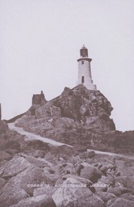Corbiere Lighthouse Jersey (s/hvitt bilde) av English Photographer