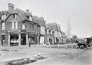 Hjørne av Chase Side og Chase Green Avenue, ca. 1890 s/hv-bilde) av English Photographer