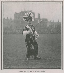Dan Leno som cricketspiller av English Photographer