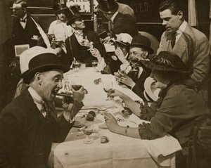 Derby Day lunsjfest, trykk av Horace W. Nichols, ca. 1910 (fotogravyr) av English Photographer