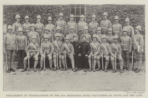 Detachement of Telegraphists of the 24th Middlesex Rifle Volunteers på vei til Kapp av English Photographer