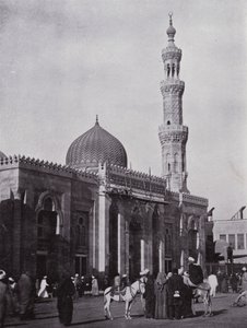 Egypt: Mosque-Es-Seiydeh Zenab, Vår Frue Zenab (s/hvitt-bilde) av English Photographer