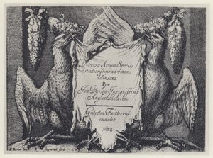 F Barlow, Diversae avium-arter, G Faithorne 1658 (s/hvitt-foto) av English Photographer