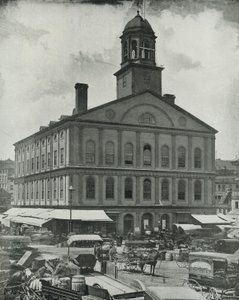 Faneuil Hall, Boston (s/hvitt bilde) av English Photographer