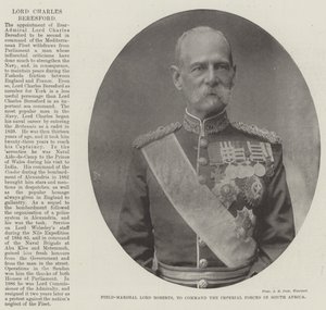 Feltmarskalk Lord Roberts, for å kommandere de keiserlige styrkene i Sør-Afrika av English Photographer