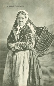 Fish Wife i Banff (farge litho) av English Photographer
