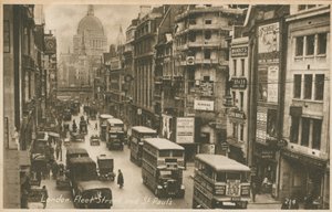 Fleet Street og St Pauls Cathedral, London av English Photographer