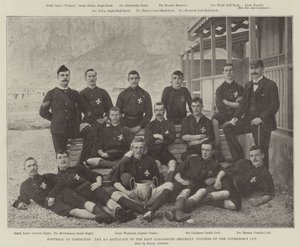 Fotball på Gibraltar, 2. bataljon av East Lancashire Regiment, vinnere av Governors Cup av English Photographer