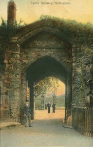 Gateway, Nottingham Castle (fargebilde) av English Photographer