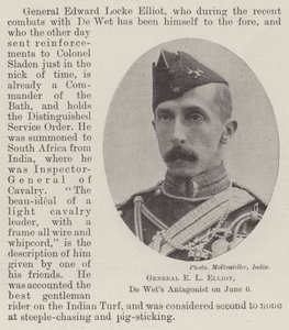General E L Elliot, De Wets-antagonist 6. juni av English Photographer