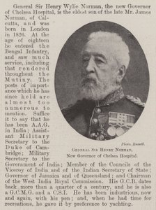 General Sir Henry Norman, ny guvernør ved Chelsea Hospital av English Photographer