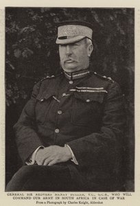 General Sir Redvers Henry Buller, VC, GCB, som vil kommandere vår hær i Sør-Afrika i tilfelle krig av English Photographer